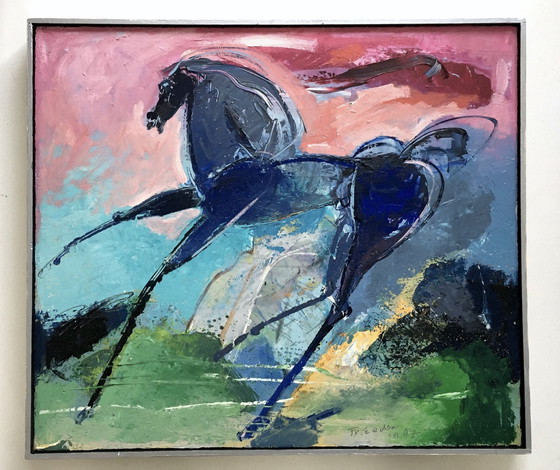 Image 1 of Frits Van Eeden - Dartel - Oil On Panel