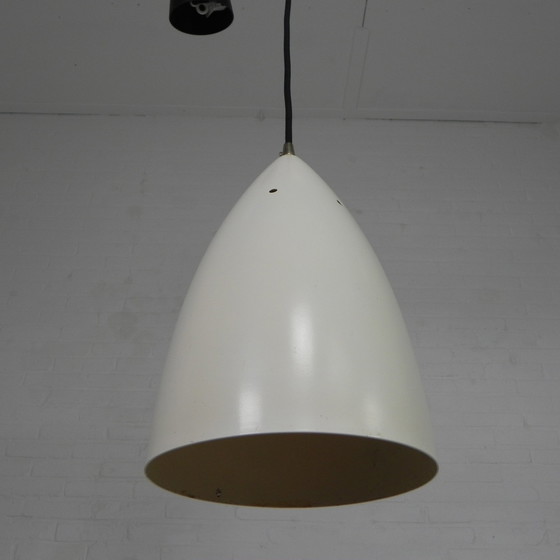 Image 1 of Vintage pendant lamp , aluminum shade, fitted with new wire
