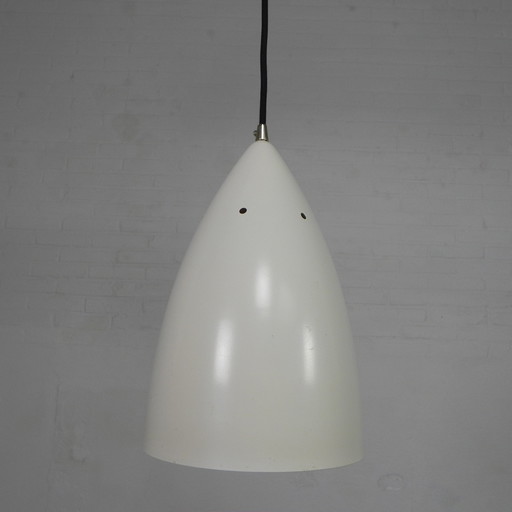 Lampe suspendue vintage, abat-jour en aluminium, équipée d'un nouveau câble