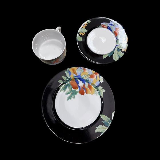 Image 1 of Trio, Hand-Painted Breakfast Set Artwerk Ysenburg, Germany 1990S