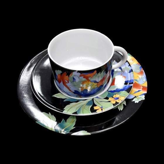 Image 1 of Trio, Hand-Painted Breakfast Set Artwerk Ysenburg, Germany 1990S