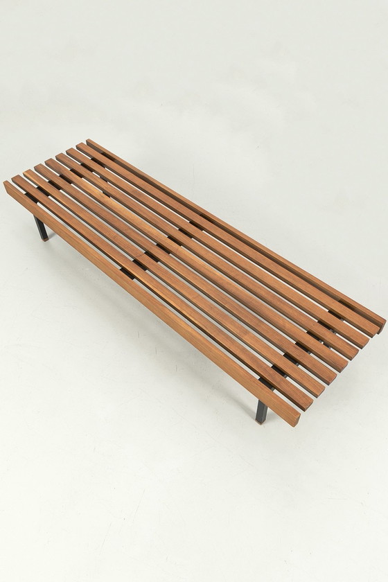 Image 1 of Wiener Werkstätten Sapelli Slatted Bench 68501