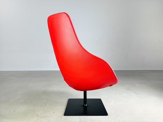 Image 1 of Original Moroso Armchair Leather Red Patricia Urquiola Swivel Ii