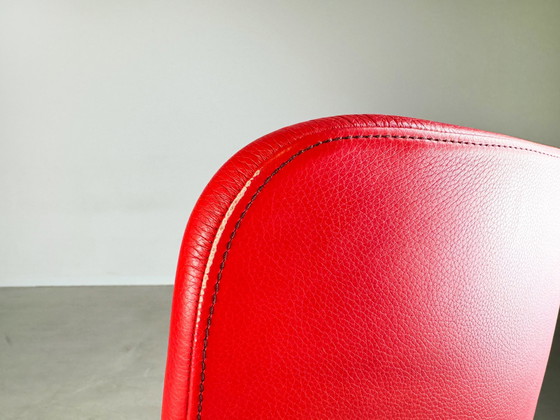 Image 1 of Original Moroso Armchair Leather Red Patricia Urquiola Swivel Ii