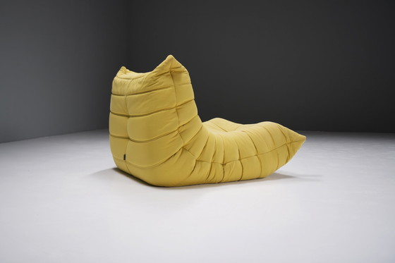 Image 1 of Togo fireside in original yellow fabric by Michel Ducaroy for Ligne Roset