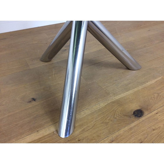 Image 1 of Vintage dining set with smoked glass tray