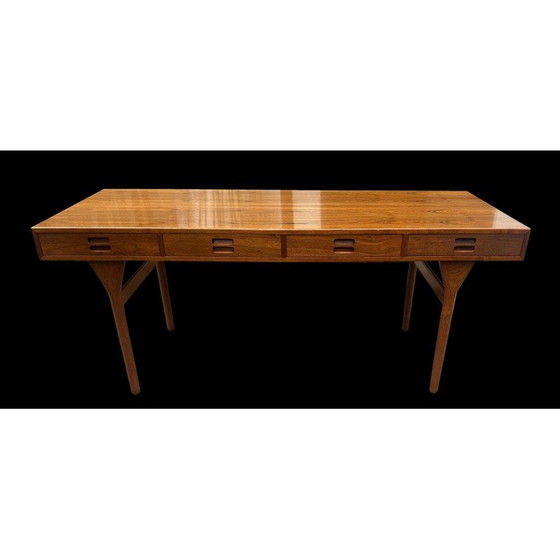 Image 1 of Vintage 4 drawers teak desk by Nanna Ditzel for Soren Wiladsen