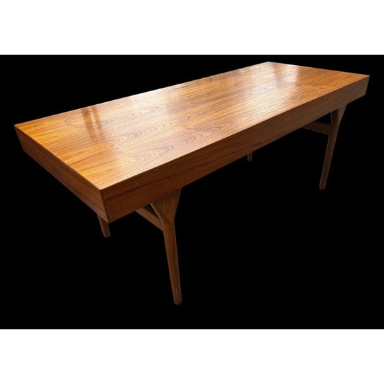 Image 1 of Vintage 4 drawers teak desk by Nanna Ditzel for Soren Wiladsen