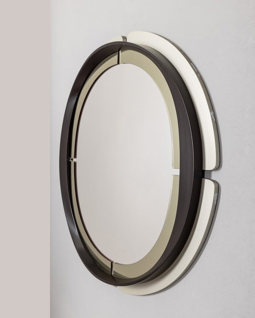 Two Tone Vintage Wall Mirror From The 70S Italian Design