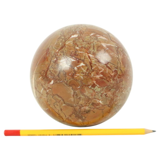 Polished Sphere Gemstone Red Marble