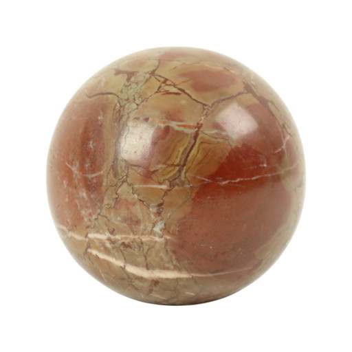 Polished Sphere Gemstone Red Marble