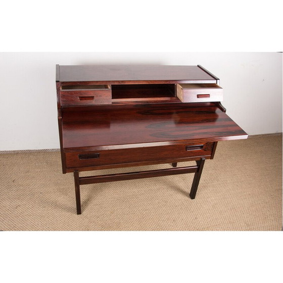 Image 1 of Vintage rosewood secretary desk by Arne Wahl Iversen for Vinde Mobelfabirk, Denmark 1960