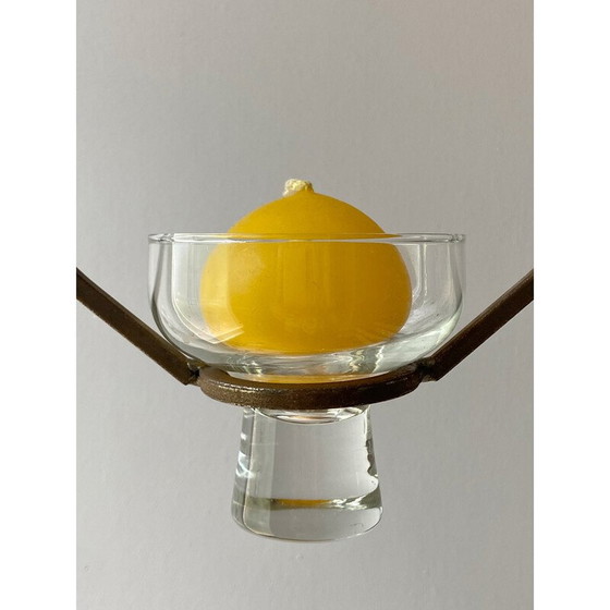 Image 1 of Lampadario vintage scandinavo in ferro battuto per una luce, anni '60