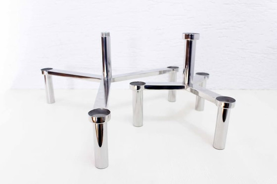 Image 1 of Large modular candlestick or candlestick in chromed metal