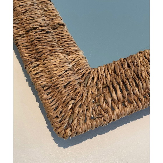 Image 1 of Specchio da parete vintage in corda, 1970