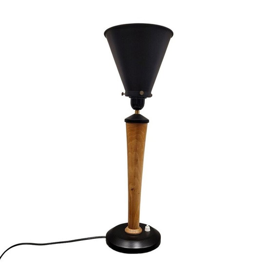 Image 1 of Vintage teak wood table lamp