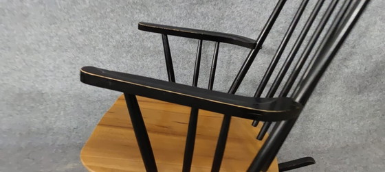 Image 1 of Rocking Chair Mid - Century Design Scandinavian Chair Rocking Chair Armchair Vintage Retro