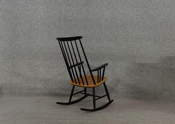 Image 1 of Rocking Chair Mid - Century Design Scandinavian Chair Rocking Chair Armchair Vintage Retro