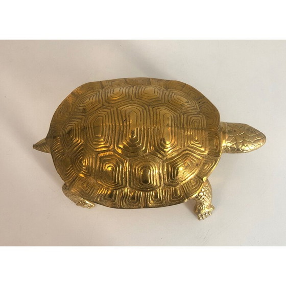 Image 1 of Vintage brass turtle sculpture, France 1970