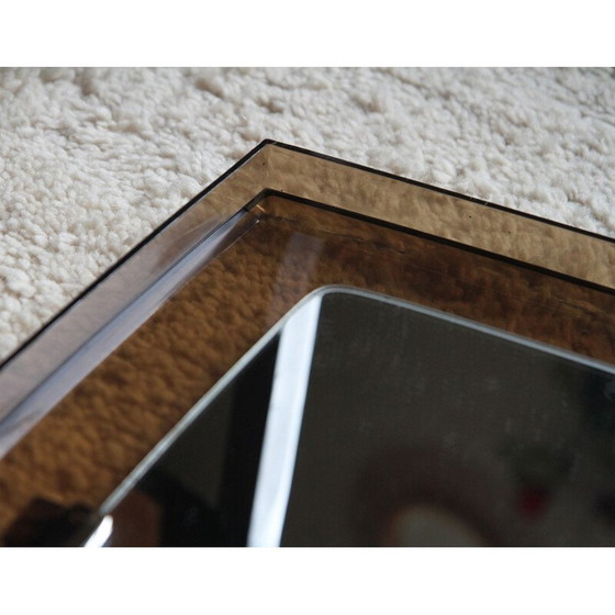 Image 1 of Specchio vintage in plexiglas fumé, Francia 1960