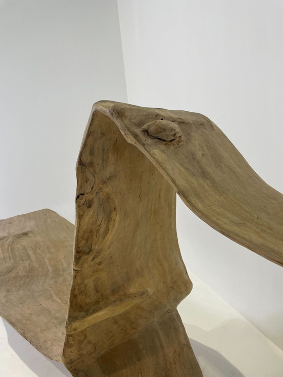 Image 1 of Poltrona di design/scultura in legno di teak