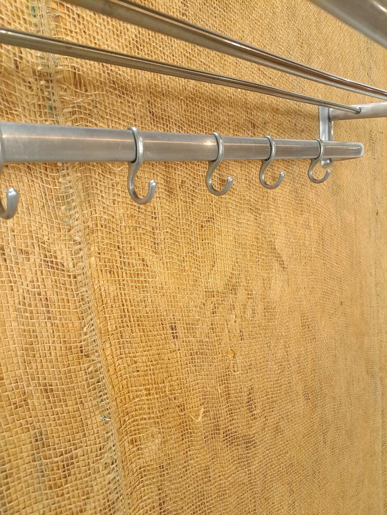 Image 1 of Coat Stand Silver With Hooks And Shelf, No. 6, Wall Coat Stand