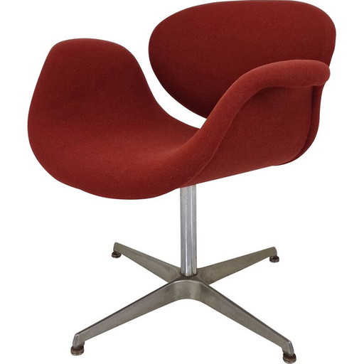 Vintage Tulip armchair with cross base by Pierre Paulin for Artifort, 1970s