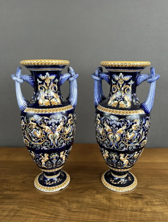 Image 1 of Pair De Vases Gien