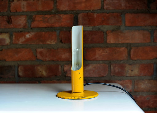 Yellow industrial desk lamp