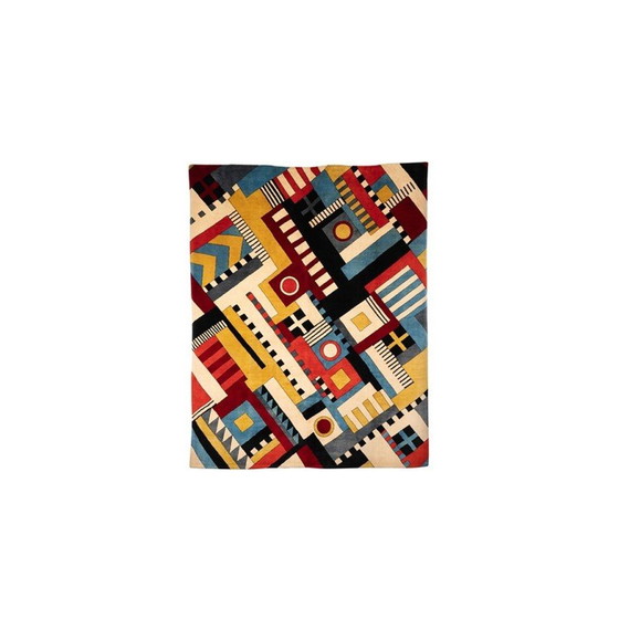 Image 1 of Vintage Merino wool rug with geometric pattern