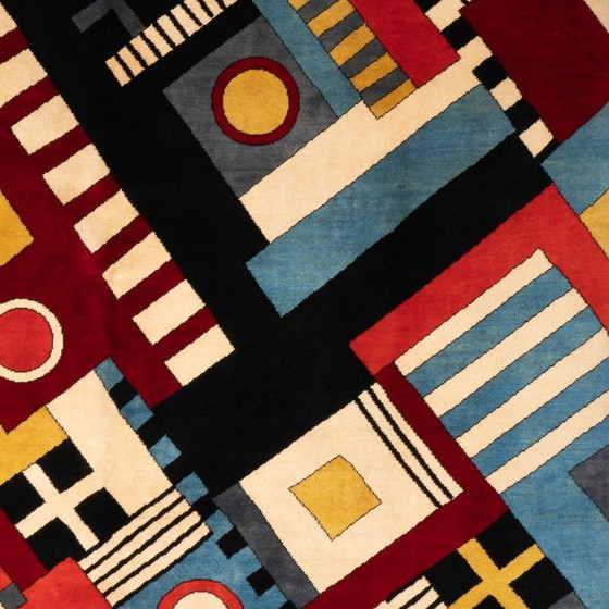 Image 1 of Vintage Merino wool rug with geometric pattern