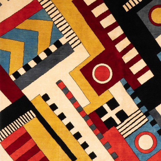 Image 1 of Vintage Merino wool rug with geometric pattern