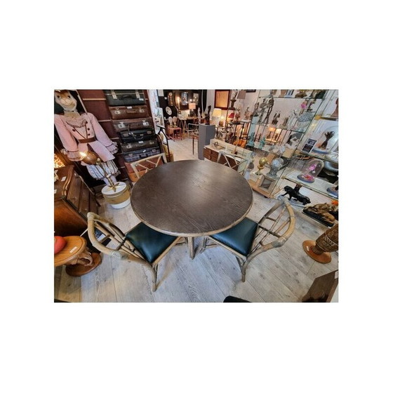 Image 1 of Vintage rattan dining set, 1980