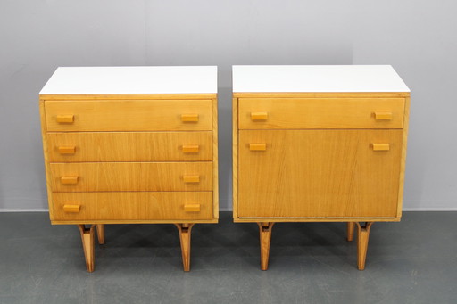 1960S Frantisek Mezulanik Pair Of Chest Of Drawers, Czechoslovakia