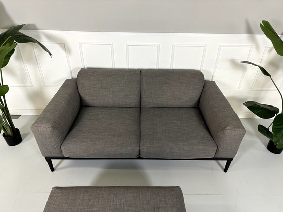 Image 1 of Rolf Benz Freistil 166 Sofa Fabric Gray Couch + Stool