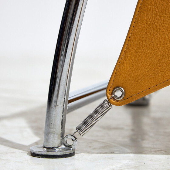 Image 1 of Sedia vintage "Notorious" in acciaio cromato e pelle di Massimo Losa Ghini per Moroso, 1980