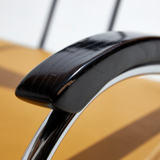 Image 1 of Sedia vintage "Notorious" in acciaio cromato e pelle di Massimo Losa Ghini per Moroso, 1980