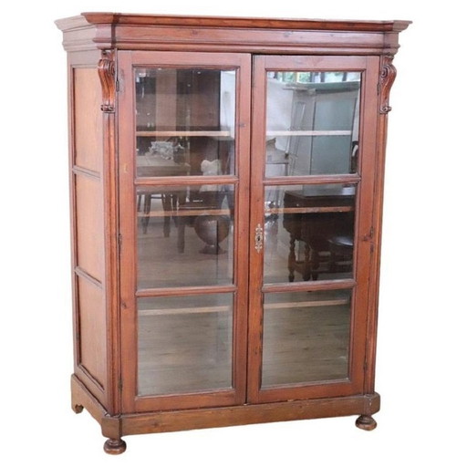 Antique Wooden Display Cabinet, 19Th Century