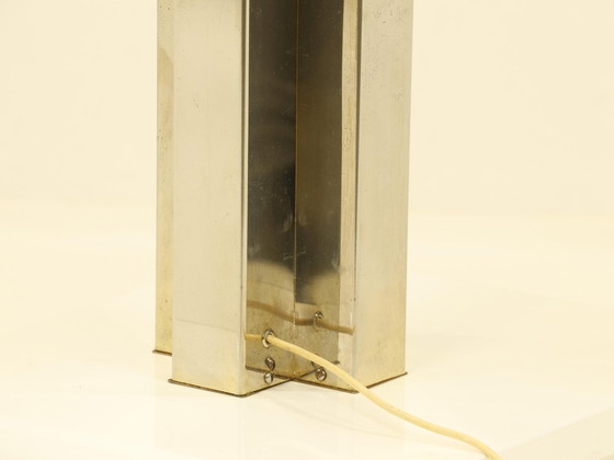 Image 1 of Rare Inox Table Lamp Made In France, 1970S