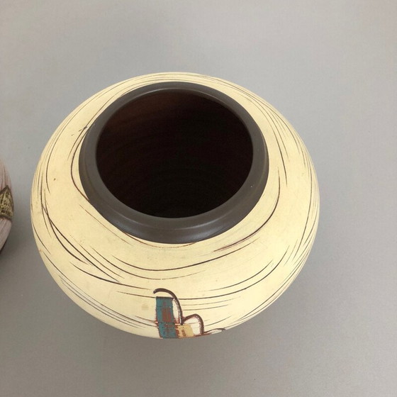 Image 1 of Set of 3 vintage ceramic vases by Franz Schwaderlapp for Sawa Ceramic, Germany 1960