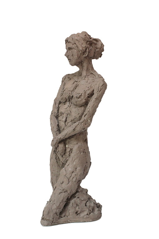 Terracotta Sculpture Of A Naked Woman- Yolande Ide (1931)