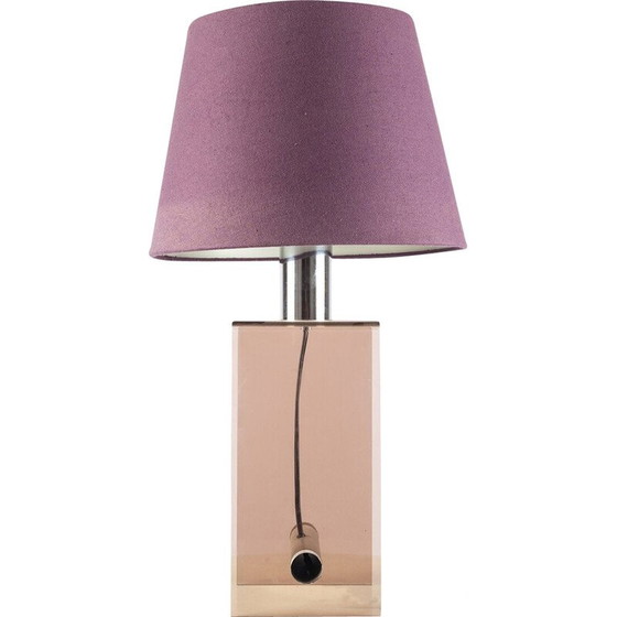 Image 1 of Vintage plexiglass and fabric bedside lamp by Kaiser Leuchten, 1970