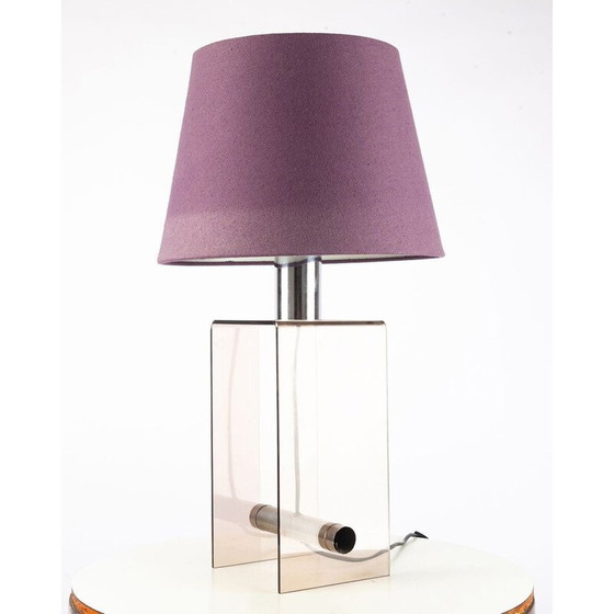 Image 1 of Vintage plexiglass and fabric bedside lamp by Kaiser Leuchten, 1970
