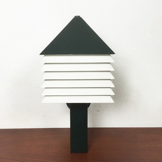 Image 1 of Scandinavian vintage wall lamp in green lacquered metal by Hans Agne Jakobsson for Markaryd, Sweden1950