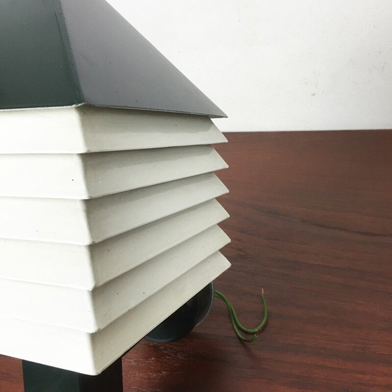 Image 1 of Scandinavian vintage wall lamp in green lacquered metal by Hans Agne Jakobsson for Markaryd, Sweden1950