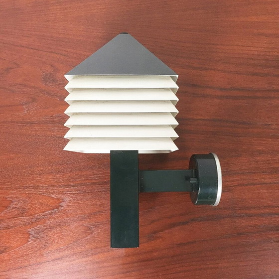 Image 1 of Scandinavian vintage wall lamp in green lacquered metal by Hans Agne Jakobsson for Markaryd, Sweden1950