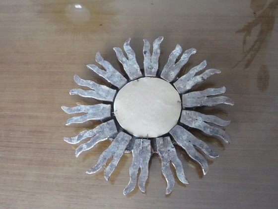 Image 1 of Gilded Wood Sun Mirror With Inlays, Year 40