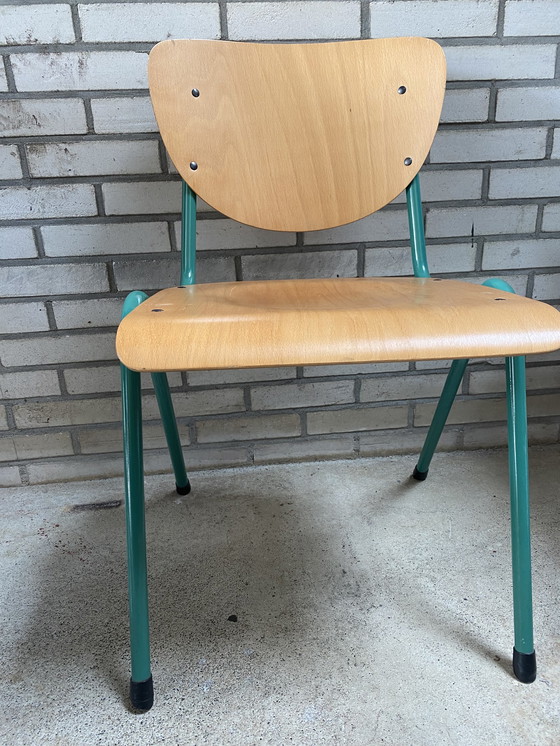 Image 1 of 6x chaises d'école vintage empilables