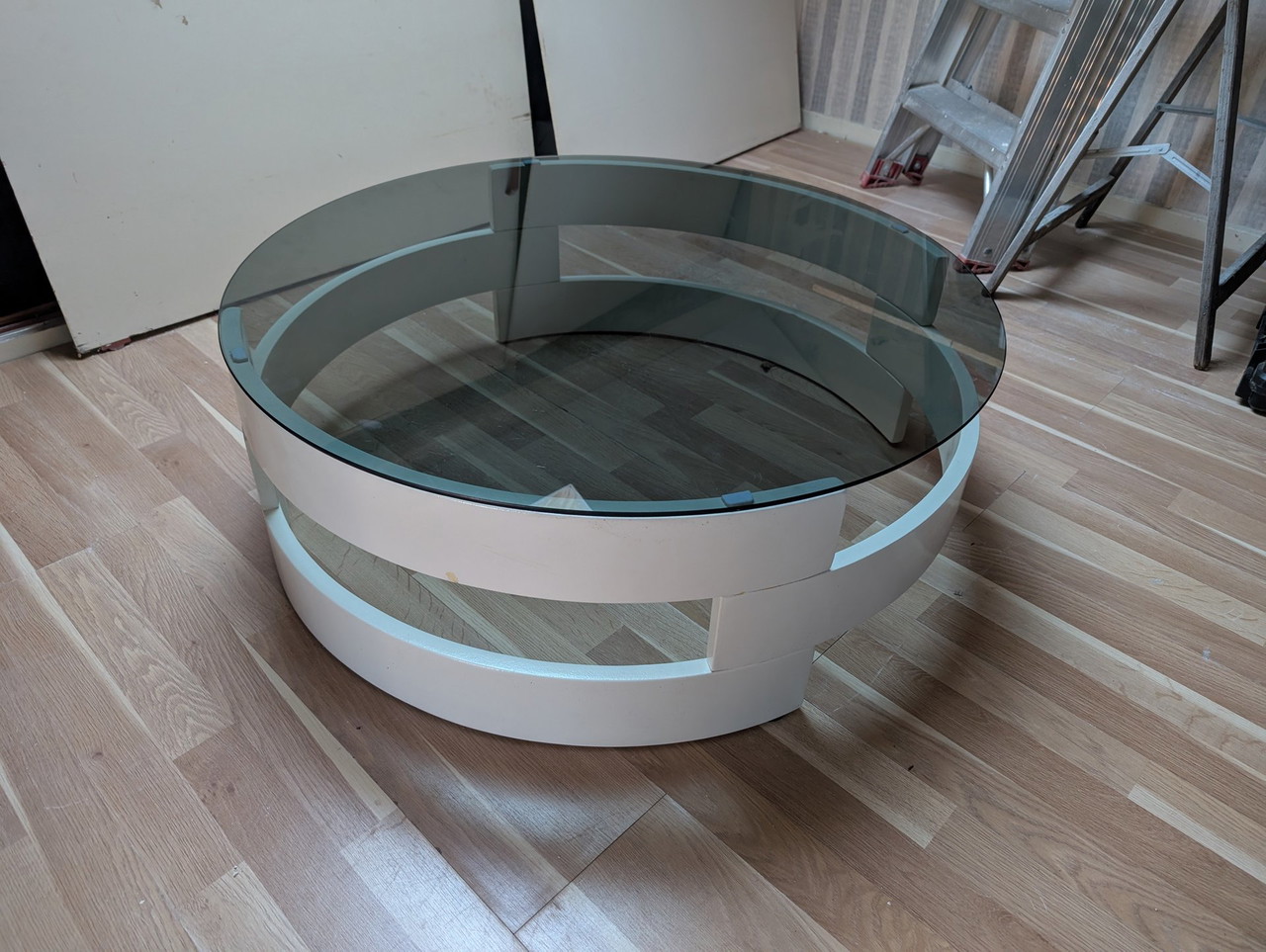 Space Age】GALAXY Glass Center Table Beautiful one of one Space