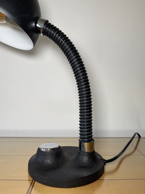 Image 1 of Lampada da tavolo vintage, Hillebrand, Germania, anni '70, metà secolo, design industriale, Bauhaus, cromo, metallo, lampada